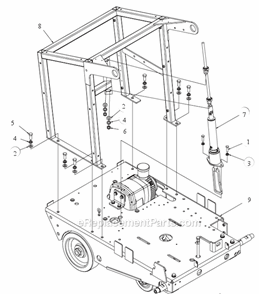 Page H Diagram and Parts List for MK-4030HY  MK Diamond Concrete Saw